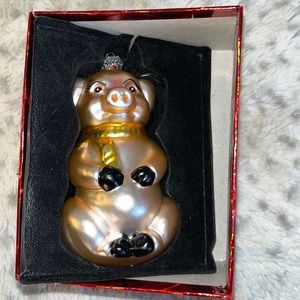 Vintage Christmas Ornament Piggy Never Used